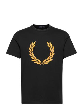 Flock Laurel Wreath Tee T-shirt Sort Fred Perry