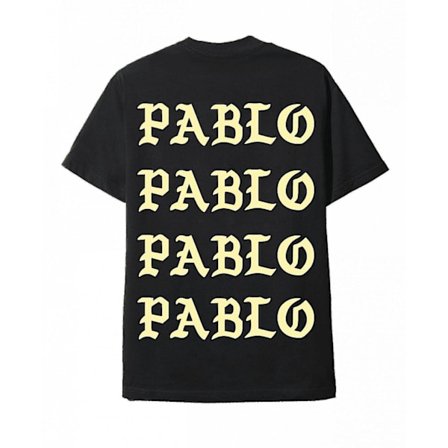 The Life Of Pablo Black Tee Shirt Pablo Paris Beige Font