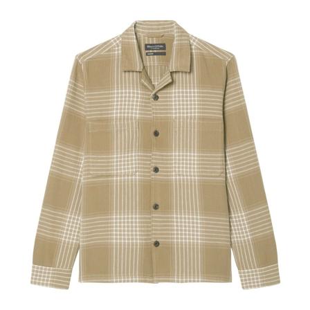 Marc O'Polo, Double check overshirt Brązowy, Mężczyzna, Rozmiar: 2XL
