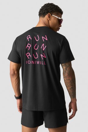 ICANIWILL - Essential Dri-Release Printed T-Shirt Black- Træningstrøje - Herrer - Træningstøj fra ICIW