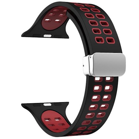 Rem för Apple Watch Band 42/44/45/49mm Magnetiskt Spänne Silikon Armband Iwatch Serie 7 3 6