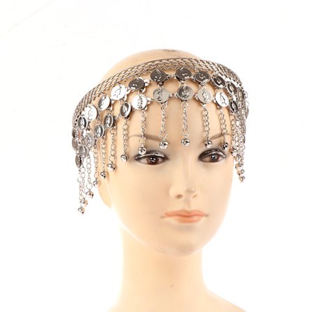 1st Kvinnor Magdans Hårnålsmynt Tofsar Pannband Performanc