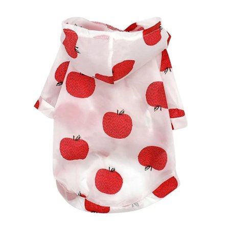 Hund Solskyddade kläder Solskydd Hoodie MRED APPLE RED