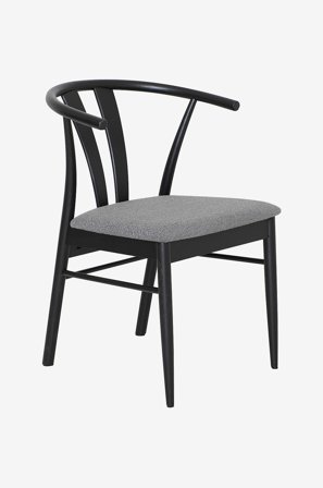 Nordic Furniture Group - Spisebordsstol Jive, 2-pak - Sort - Stole med armlæn - Fra Homeroom