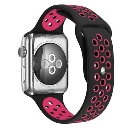 För Apple Watch 42/44mm L silikon Sport klockarmband