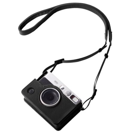 För FUJIFILM instax mini Evo Full Body Camera Äkta läderfodral Väska med rem