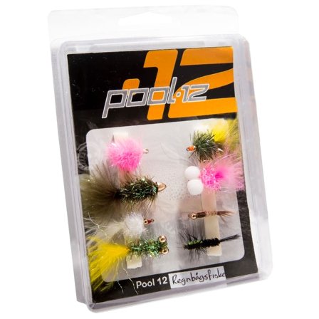 Pool 12 Flies for Rainbow Trout Fishing baits Multi-colored OneSize