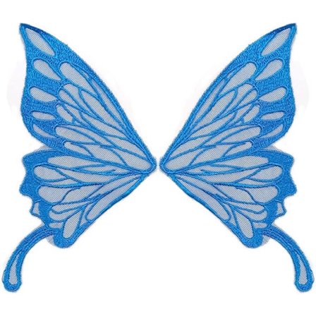 5 par med fevinger sy på lapper sommerfugl blonder applikasjoner tyll