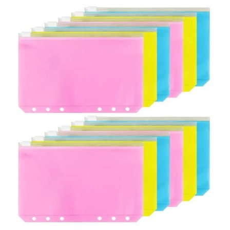 12-pack fickor för A6-pärmar med 6 hål