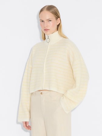 Holzweiler Tine Waffle Check Cardigan - Light Yellow Mix - Women's - S