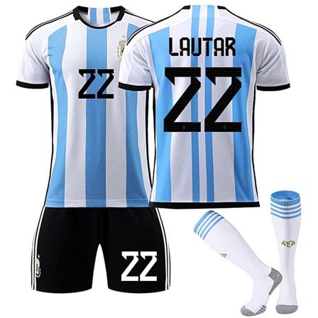 Lautaro 2022 MM-kisat Argentiina Koti Jalkapallopaita nro 22 Paketti XXL