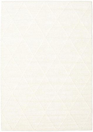 Svea 140X200 Lille Elfenbenshvid Enkeltfarvet Uldtæppe