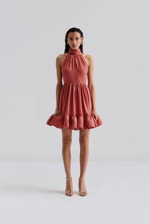 Malina - Fern mini dress - L - Terracotta