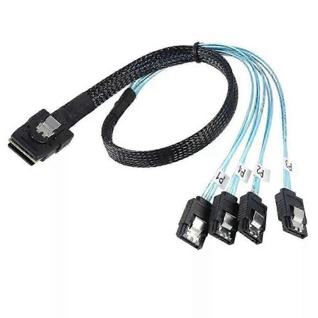 Mini SAS 36P SFF 8087 till 4x SATA 7pin Splitter Kabel Hårddisk Datakabel LGL