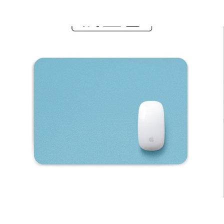 Blå Himmel - Musemåtte, Skrivebordsunderlag, 25*21 cm, Skridsikker PU Læder Skrivebordsbeskytter Cover, Hjemmekontor Bærbar