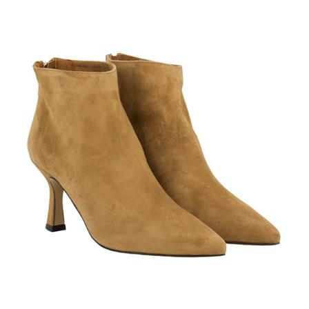 Stimm Tronchetti suede cigar with rear zip , Bruin , Dames , Maat: 36 EU High heels