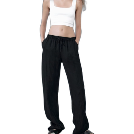 Svarta linnebyxor från Zara