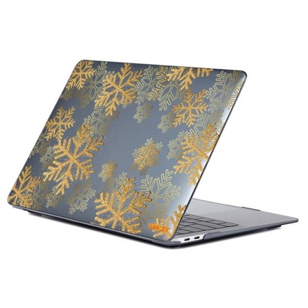 HAT PRINCE MacBook Air 13 Retina (A2179, 2020) / (A1932, 2018-2019) / M1 (A2337, 2020) cover i vintage blomsterstil - Guld Snefnug