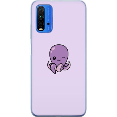 Kompatibelt Mobildeksel til Xiaomi Redmi 9T Purple Octopus