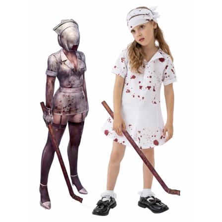 Halloween Silent Ridge Nurse Triangle Head KID Performance Dress L L 125cm-135cm