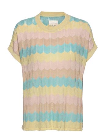 Nuserena Capsleeve Pullover Pullover Striktrøje Multi/mønstret Nümph