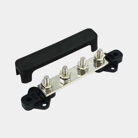 Barrette de connexion BEP Marine Bus Bar 4-way, 4 x M6, 150 A, avec couvercle