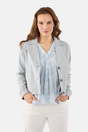 B. COPENHAGEN - Kort Frakke - Lyseblå - Reverskrave