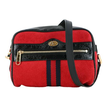 Gucci Vintage, Pre-Owned Ophidia Rood, Dames, Maat:ONE Size,suede