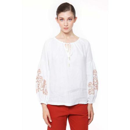 Eleventy Suffer sleeve shirt Hvid, Dame Bluser