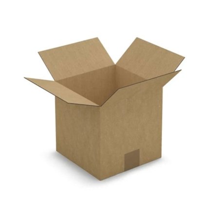 10 kvadratiske emballageæsker 20 x 20 x 20 cm - Enkelt bølgepap