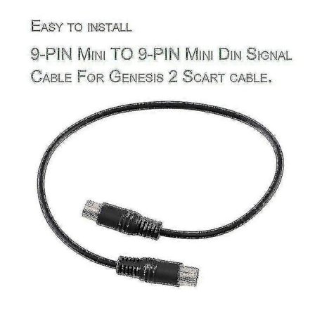 Svart 9-pin Mini Til 9-pin Mini Din Signalkabel For Genesis 2