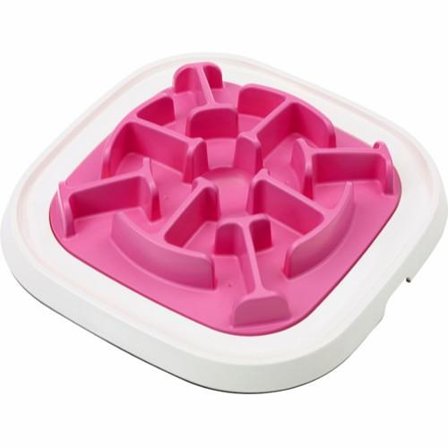 Slow Feeder til Katt og Hund, Rosa - 32cm