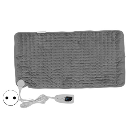 Elektrisk värmedyna Hem Justerbar Nacke Axel Smärtlindring Uppvärmd Dyna Silvergrå 29,9 X 15,7 tum EU-kontakt 220‐240V