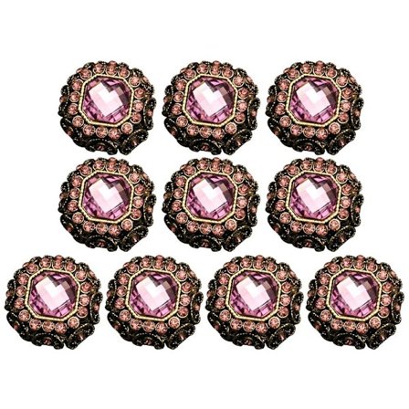 10st Rhinestone Knappar Pearl Hårnålar LILA