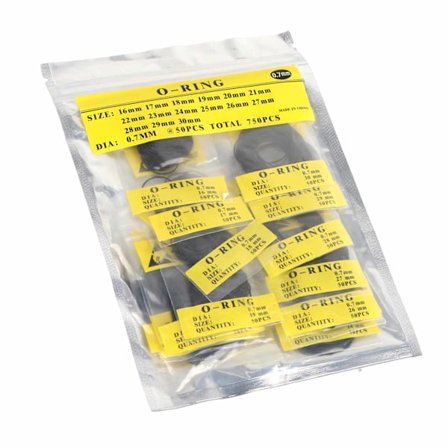 750 kpl:n sarja 12 mm 30 mm universaaleja kumisia O-rengastiivisteitä kellon takakannen tiivisteisiin (0,7 mm)