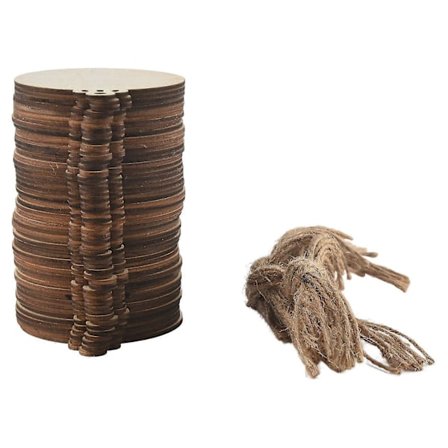 50 stk DIY Håndværk Træ Runde Kugler, Kompatibel Julepynt