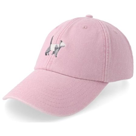 Origami - Rosa unconstructed Keps - Origami Cat Vintage Washed Dusky Pink Dad Cap @ Hatstore