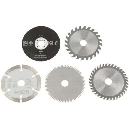 15 mm hårdmetallcirkelsågklingor, 85 mm innerdiameter, 5-delars set för skärverktyg