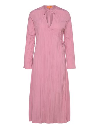 2342 Pleated Poly, Long Sleeve Wrap Pink STINE GOYA