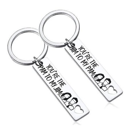 2 stk. Du er Pam til min Jim Nøglering The Office Tv-show Inspirerende Mand og Kone Forlovelsesgave Til Ham Hendes Bryllupsdag Fødselsdag Valentinsdag