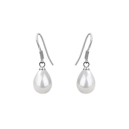 Øreringe, S925 Sterling Sølv Dråbeformede Glasperler Fransk Vintage Dame Smykker 8*12MM