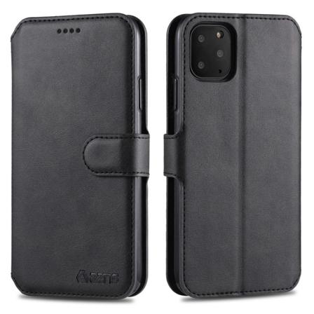 Iphone 12 / 12 Pro - Azns Plånboksfodral - Svart Black Svart