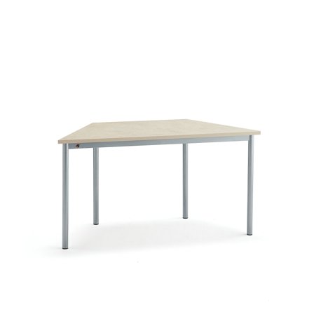 Tisch SONITUS TRAPETS, 1400x700x720 mm, Linoleum beige, alugrau