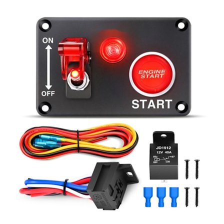Praktisk Pålitelig 12V 40A Bil Tenning Vippebryter Panel Starter Start Stopp-knapp Biltilbehør for lastebil