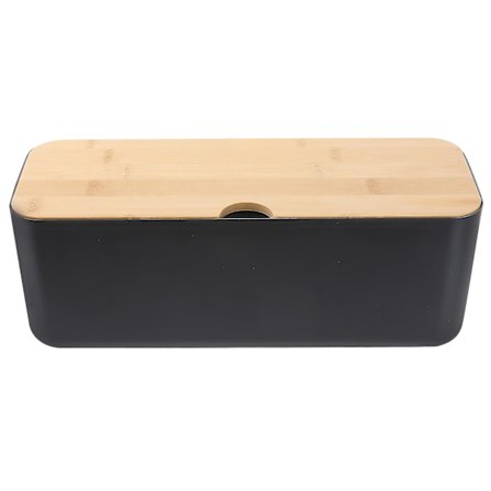 Musta johtojenhallintakotelo Muovinen pistorasiajärjestäjä Johtojen säilytyskotelo Kodin tarvikkeet Johtojen järjestäjä Virtapalkki Piilokotelo 