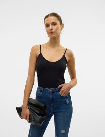 Vero Moda Vmmaxi My Soft V Singlet Jrs Noos - Black - XS
