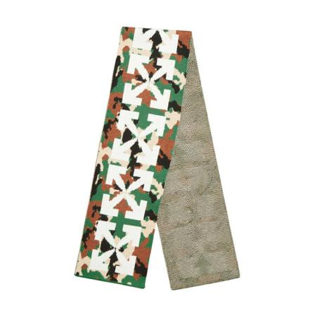 Off White, Camou Scarf Brązowy, Mężczyzna, Rozmiar: ONE Size