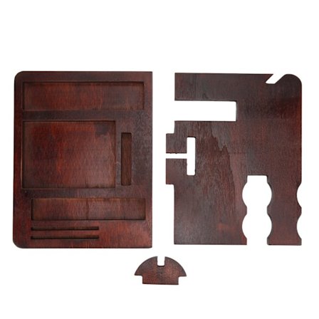 Træ Telefon Docking Station Klar Tekstur Docking Station Organizer med Multi Slot Opbevaring Træ Telefonholder til Punge