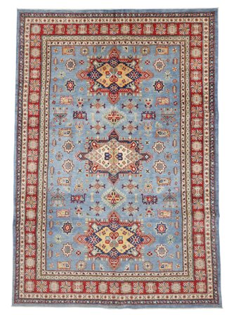 Noué À La Main Kazak Fine Tapis 243X348 De Laine Grand