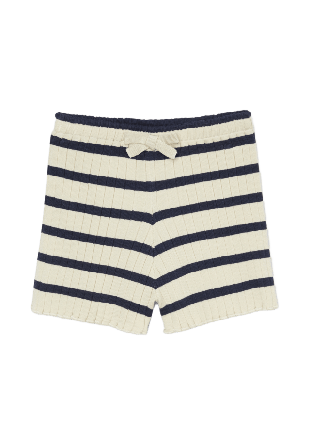 RIKIKI Ribbstickade shorts BODIL Blå 110/116